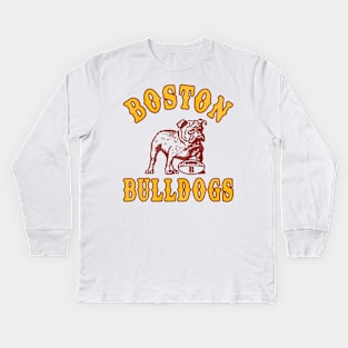 Defunct Boston Bulldogs Football Team Kids Long Sleeve T-Shirt